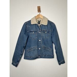 Gap Sherpa Lined Jean Jacket Women's Size XS